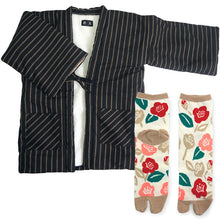 画像をギャラリービューアに読み込む, 2025新春福袋 日本の冬 あったか 福袋 2点 セット ( 半纏、足袋ソックス ) 内側ボア はんてん あったかグッズ 半纏 リラックスウェア