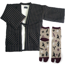 画像をギャラリービューアに読み込む, 2025新春福袋 日本の冬 あったか 福袋 2点 セット ( 半纏、足袋ソックス ) 内側ボア はんてん あったかグッズ 半纏 リラックスウェア