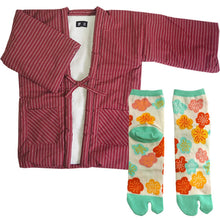 画像をギャラリービューアに読み込む, 2025新春福袋 日本の冬 あったか 福袋 2点 セット ( 半纏、足袋ソックス ) 内側ボア はんてん あったかグッズ 半纏 リラックスウェア