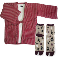 画像をギャラリービューアに読み込む, 2025新春福袋 日本の冬 あったか 福袋 2点 セット ( 半纏、足袋ソックス ) 内側ボア はんてん あったかグッズ 半纏 リラックスウェア