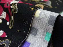 画像をギャラリービューアに読み込む, 半幅帯 WAKKA 単品 黒 サンタパレード 半巾帯 リバーシブル 日本製 帯結びのアレンジし放題 クリスマスに