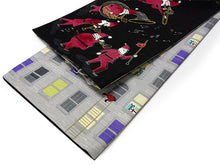 画像をギャラリービューアに読み込む, 半幅帯 WAKKA 単品 黒 サンタパレード 半巾帯 リバーシブル 日本製 帯結びのアレンジし放題 クリスマスに