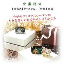画像をギャラリービューアに読み込む, 帯留 クリスマス 長方形 3タイプ クリスマスツリー グリーン レッド クリア クリスタル スワロフスキー コスプレ Atelier Y 和装