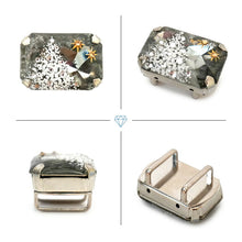 画像をギャラリービューアに読み込む, 帯留 クリスマス 長方形 3タイプ クリスマスツリー グリーン レッド クリア クリスタル スワロフスキー コスプレ Atelier Y 和装