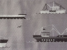 画像をギャラリービューアに読み込む, 半幅帯 単品 ローズグレー 船 パープル 幾何学柄 長尺だから帯結びアレンジを楽しめる 日本製 細帯