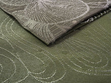 画像をギャラリービューアに読み込む, 半幅帯 単品 モカブラウン 貝 珊瑚 モスグリーン 流水 長尺だから帯結びアレンジを楽しめる 日本製 細帯