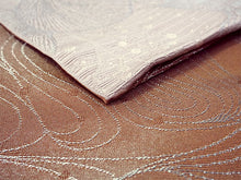 画像をギャラリービューアに読み込む, 半幅帯 単品 アイボリー 貝 珊瑚 ブラウン 流水 長尺だから帯結びアレンジを楽しめる 日本製 細帯