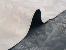 画像をギャラリービューアに読み込む, 半幅帯 単品 オフホワイト 蛸 グレー 幾何学柄 長尺だから帯結びアレンジを楽しめる 日本製 細帯