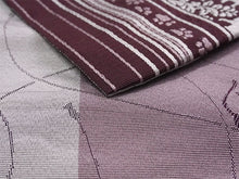 画像をギャラリービューアに読み込む, 半幅帯 単品 ワインレッド 縞 ねこ 渋ピンク 猫 長尺だから帯結びアレンジを楽しめる 日本製 細帯