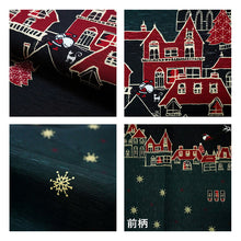 画像をギャラリービューアに読み込む, 2025新春福袋! 帯 帯留 三分紐 3点セット WAKKA 京袋帯 正絹 クリスマス 街並み 帯締めストッパープレゼント♪