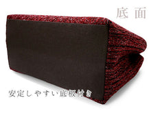 画像をギャラリービューアに読み込む, 着物バッグ レディース 単品 レッド ラメ 和装にも洋装にも合う 横長で大容量 軽量 おしゃれ