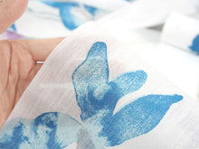 画像をギャラリービューアに読み込む, 浴衣 反物 知多木綿 お仕立て付き ホワイト地 あやめ 手染め 日本製 自分サイズにお誂え