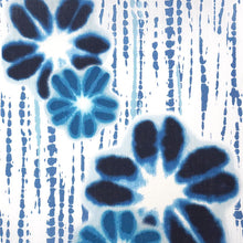 画像をギャラリービューアに読み込む, 浴衣 反物 知多木綿 お仕立て付き ホワイト地 絞り 花 手染め 日本製 自分サイズにお誂え