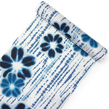 画像をギャラリービューアに読み込む, 浴衣 反物 知多木綿 お仕立て付き ホワイト地 絞り 花 手染め 日本製 自分サイズにお誂え