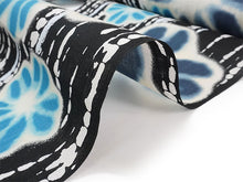 画像をギャラリービューアに読み込む, 浴衣 反物 知多木綿 お仕立て付き 黒地 絞り 花 手染め 日本製 自分サイズにお誂え