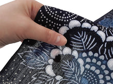 画像をギャラリービューアに読み込む, 浴衣 反物 知多木綿 お仕立て付き ネイビー地 牡丹 唐草 手染め 日本製 自分サイズにお誂え