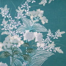画像をギャラリービューアに読み込む, 浴衣 反物 知多木綿 お仕立て付き ブルーグリーン地 萩 花 手染め 日本製 自分サイズにお誂え