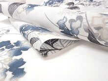 画像をギャラリービューアに読み込む, 浴衣 反物 知多木綿 お仕立て付き ホワイト地 萩 花 日本製 自分サイズにお誂え