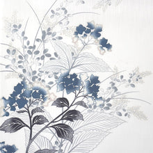 画像をギャラリービューアに読み込む, 浴衣 反物 知多木綿 お仕立て付き ホワイト地 萩 花 日本製 自分サイズにお誂え