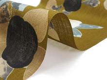 画像をギャラリービューアに読み込む, 浴衣 反物 知多木綿 お仕立て付き からし地 椿 手染め 日本製 自分サイズにお誂え