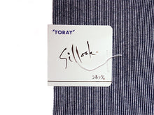 画像をギャラリービューアに読み込む, 洗える 着物 江戸小紋 単衣 Mサイズ ネイビー 万筋 縞 自宅で洗濯できる 東レシルック