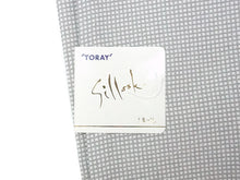 画像をギャラリービューアに読み込む, 洗える 着物 江戸小紋 単衣 Mサイズ ライトグレー 角通し 自宅で洗濯できる 東レシルック