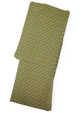 画像をギャラリービューアに読み込む, 洗える 着物 江戸小紋 単衣 Mサイズ カーキイエロー 荒磯 自宅で洗濯できる 東レシルック