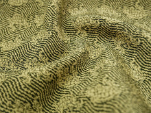 画像をギャラリービューアに読み込む, 洗える 着物 江戸小紋 単衣 Mサイズ カーキイエロー 荒磯 自宅で洗濯できる 東レシルック