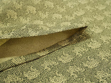 画像をギャラリービューアに読み込む, 洗える 着物 江戸小紋 単衣 Mサイズ カーキイエロー 荒磯 自宅で洗濯できる 東レシルック