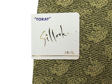 画像をギャラリービューアに読み込む, 洗える 着物 江戸小紋 単衣 Mサイズ カーキイエロー 荒磯 自宅で洗濯できる 東レシルック