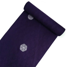 画像をギャラリービューアに読み込む, 正絹 小紋 反物 丹後ちりめん パープル 華紋 鱗地紋 自分サイズにお仕立てできるフルオーダー付き