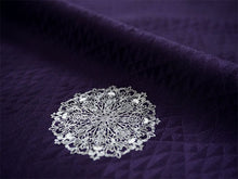 画像をギャラリービューアに読み込む, 正絹 小紋 反物 丹後ちりめん パープル 華紋 鱗地紋 自分サイズにお仕立てできるフルオーダー付き