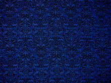 画像をギャラリービューアに読み込む, 正絹 小紋 反物 丹後ちりめん ブルー ブラック 更紗 自分サイズにお仕立てできるフルオーダー付き