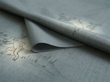 画像をギャラリービューアに読み込む, 正絹小紋 反物 ブルーグレー 鳥獣戯画 手描き 1点もの 紬生地 アタカス 与那国蚕 自分サイズにお仕立てできるフルオーダー付き