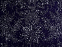 画像をギャラリービューアに読み込む, 東レ洗える着物反物 フルオーダー仕立て付き 小紋 深紫 紫紺 更紗 パームリーフ 東レシルック 静電気が起きにくいのに、自宅洗濯OK 袷・単衣着物に