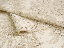 画像をギャラリービューアに読み込む, 東レ洗える着物反物 フルオーダー仕立て付き 小紋 ベージュ 更紗 パームリーフ 東レシルック 静電気が起きにくいのに、自宅洗濯OK 袷・単衣着物に