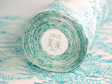 画像をギャラリービューアに読み込む, 東レ洗える着物反物 フルオーダー仕立て付き 小紋 ホワイト 水色 更紗 パームリーフ 東レシルック 静電気が起きにくいのに、自宅洗濯OK 袷・単衣着物に