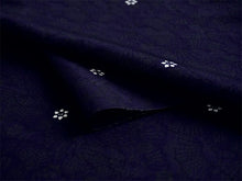 画像をギャラリービューアに読み込む, 東レ洗える着物反物 フルオーダー仕立て付き 小紋 ネイビー 小花 唐草 東レシルック 静電気が起きにくいのに、自宅洗濯OK 袷・単衣着物に