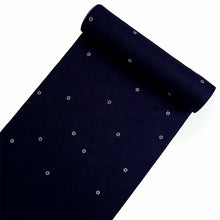 画像をギャラリービューアに読み込む, 東レ洗える着物反物 フルオーダー仕立て付き 小紋 ネイビー 小花 唐草 東レシルック 静電気が起きにくいのに、自宅洗濯OK 袷・単衣着物に