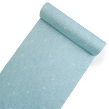 画像をギャラリービューアに読み込む, 東レ洗える着物反物 フルオーダー仕立て付き 小紋 ライトブルー 小花 唐草 東レシルック 静電気が起きにくいのに、自宅洗濯OK 袷・単衣着物に