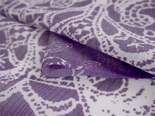 画像をギャラリービューアに読み込む, 東レ爽竹洗える長襦袢反物 フルオーダーお仕立て付き セオα パープル 更紗 紗 ストライプ 快適 自宅で洗濯OK