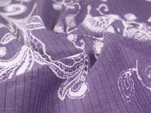 画像をギャラリービューアに読み込む, 東レ爽竹洗える長襦袢反物 フルオーダーお仕立て付き セオα パープル 更紗 紗 ストライプ 快適 自宅で洗濯OK