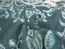 画像をギャラリービューアに読み込む, 東レ爽竹洗える長襦袢反物 フルオーダーお仕立て付き セオα ブルーグリーン 更紗 紗 ストライプ 快適 自宅で洗濯OK