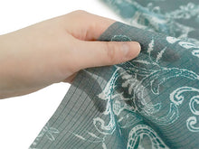 画像をギャラリービューアに読み込む, 東レ爽竹洗える長襦袢反物 フルオーダーお仕立て付き セオα ブルーグリーン 更紗 紗 ストライプ 快適 自宅で洗濯OK