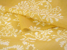 画像をギャラリービューアに読み込む, 東レ爽竹洗える長襦袢反物 フルオーダーお仕立て付き セオα イエロー 更紗 紗 ストライプ 快適 自宅で洗濯OK