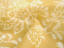 画像をギャラリービューアに読み込む, 東レ爽竹洗える長襦袢反物 フルオーダーお仕立て付き セオα イエロー 更紗 紗 ストライプ 快適 自宅で洗濯OK