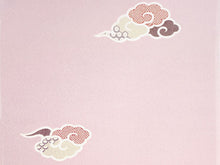 画像をギャラリービューアに読み込む, 洗える着物反物 フルオーダー仕立て付 小紋 薄ピンク 瑞雲 単衣・袷に 人気の東レシルック モダンでお洒落なkifkifシリーズ