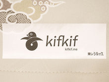 画像をギャラリービューアに読み込む, 洗える着物反物 フルオーダー仕立て付 小紋 薄ベージュ 瑞雲 単衣・袷に 人気の東レシルック モダンでお洒落なkifkifシリーズ