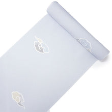 画像をギャラリービューアに読み込む, 洗える着物反物 フルオーダー仕立て付 小紋 ライトブルー 瑞雲 単衣・袷に 人気の東レシルック モダンでお洒落なkifkifシリーズ