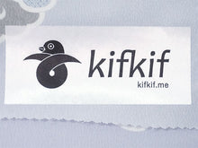 画像をギャラリービューアに読み込む, 洗える着物反物 フルオーダー仕立て付 小紋 ライトブルー 瑞雲 単衣・袷に 人気の東レシルック モダンでお洒落なkifkifシリーズ